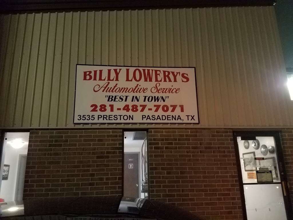 Billy Lowery Automotive | 3535 Preston Rd, Pasadena, TX 77505, USA | Phone: (281) 487-7071