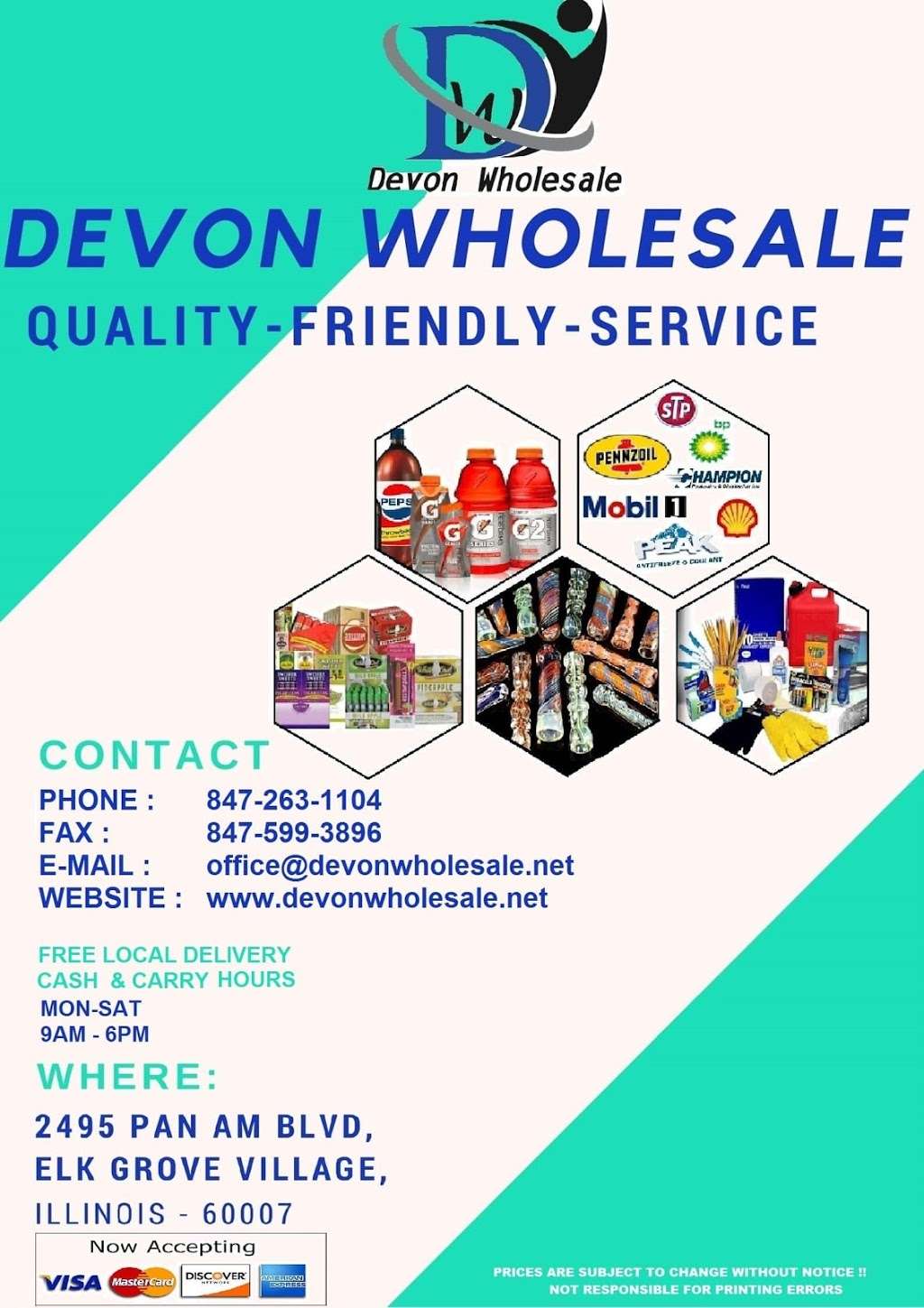 DEVON WHOLESALE | 2495 Pan Am Blvd, Elk Grove Village, IL 60007, USA | Phone: (847) 263-1104