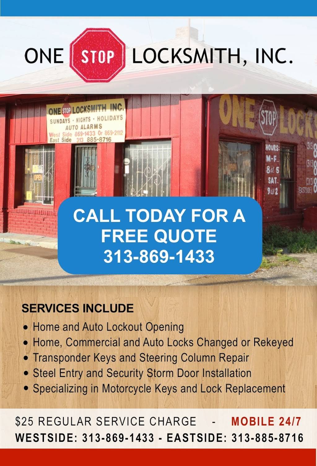 One Stop Locksmith | 11801 Linwood St, Detroit, MI 48206, USA | Phone: (313) 869-1433