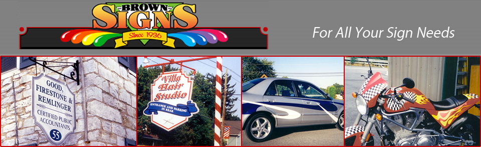 Brown Signs Inc. | 190 Millardsville Rd, Richland, PA 17087, USA | Phone: (717) 866-2669