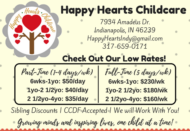 Happy Hearts Childcare | 7934 Amadeus Dr, Indianapolis, IN 46239, USA | Phone: (317) 659-0171