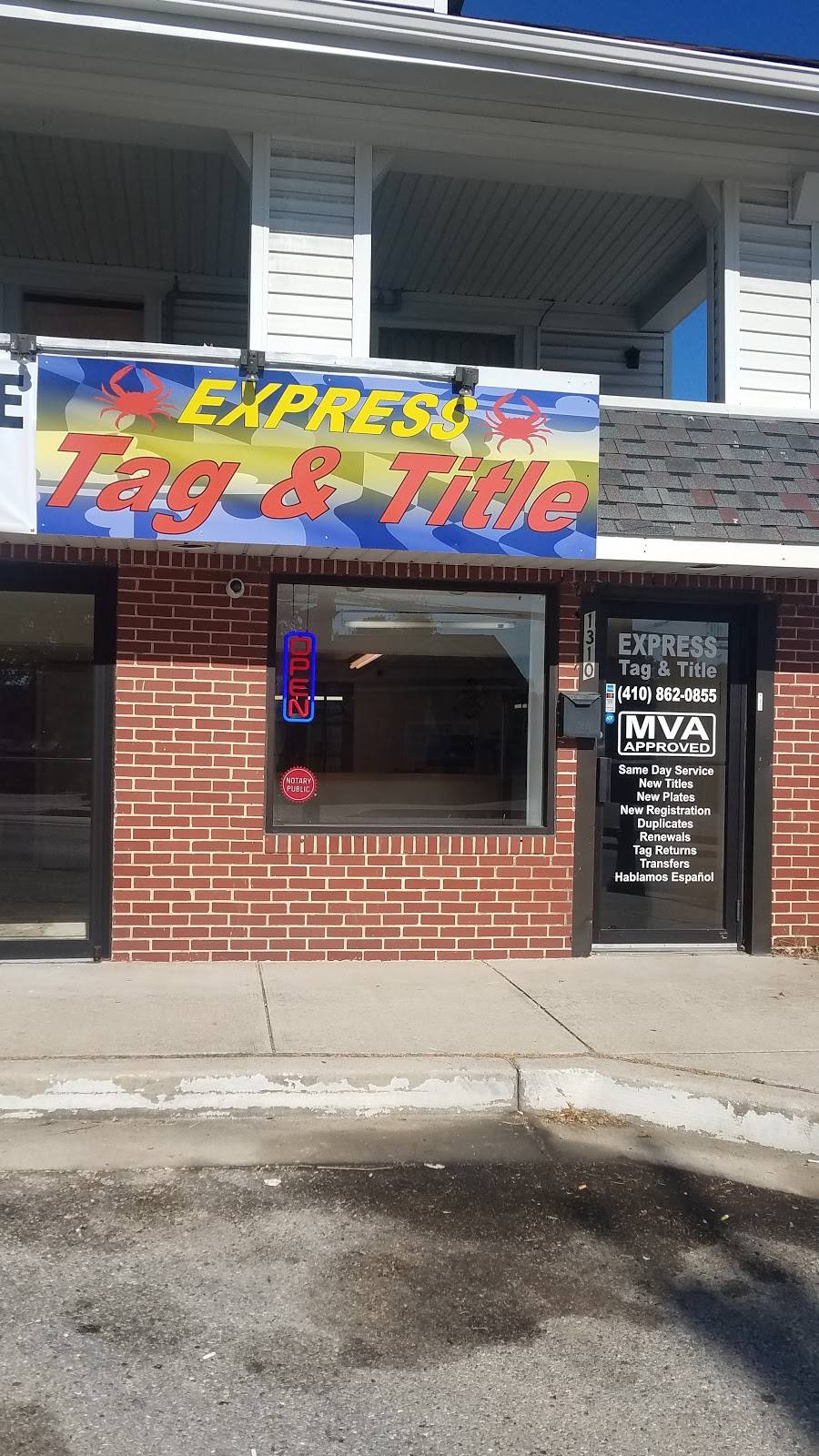 Express Tag and Title MD MVA EXPRESS | 1310 Linden Ave, Arbutus, MD 21227, USA | Phone: (410) 862-0855