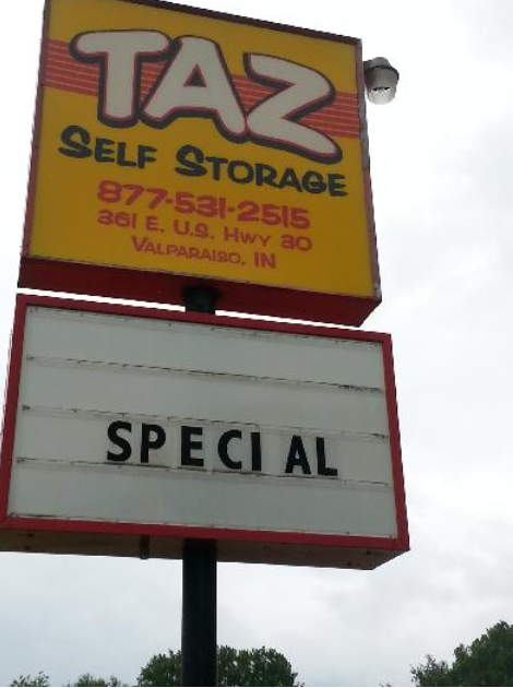 TAZ Self Storage | E Us 30, 361 Lincoln Hwy, Valparaiso, IN 46383, USA | Phone: (219) 785-2578