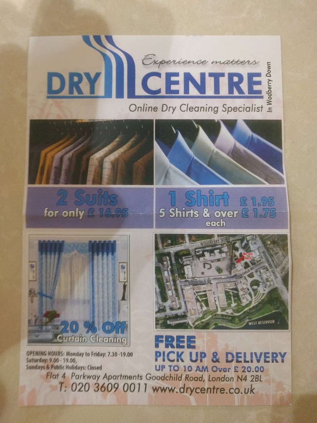 Dry Centre | Unit A Parkway Apartments, Goodchild Rd, Woodberry Down, London N4 2BL, UK | Phone: 020 3609 0011