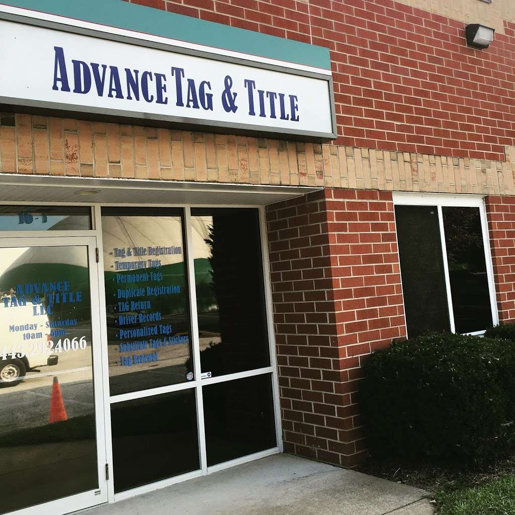 ADVANCE TAG AND TITLE LLC | 750 route 3 south #16b, Gambrills, MD 21054, USA | Phone: (443) 875-7281