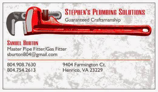 Stephens Plumbing Solutions Inc. | 9404 Farmington Ct, Henrico, VA 23229, USA | Phone: (804) 754-2613