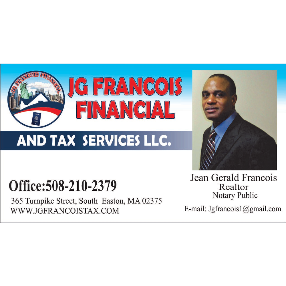 JG Francois Financial & Tax Services LLC | 917 Crescent St, Brockton, MA 02302 | Phone: (508) 577-2528