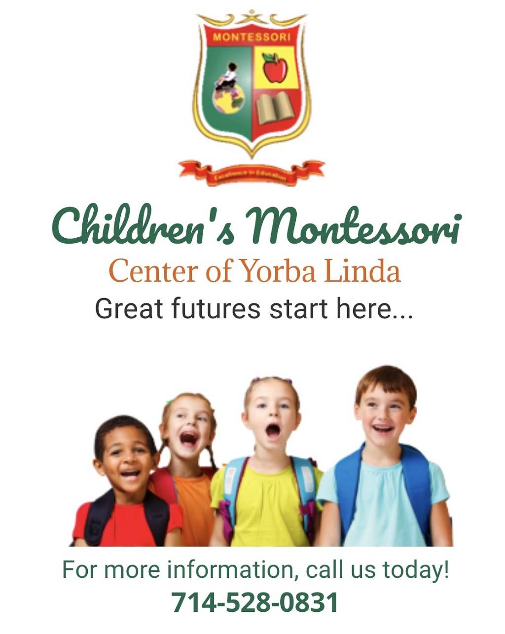 Childrens Montessori Center of Yorba Linda | 17550 Yorba Linda Blvd, Yorba Linda, CA 92886, USA | Phone: (714) 528-0831