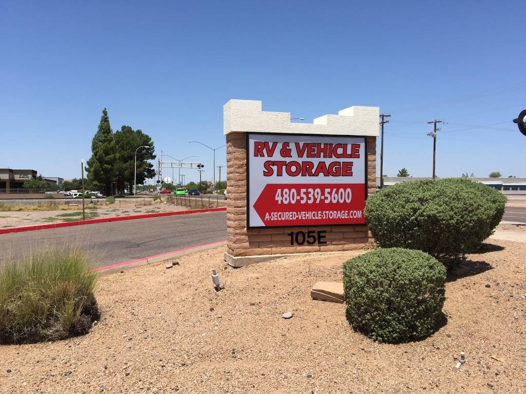 A Secured RV & Vehicle Storage | 105 E Baseline Rd, Gilbert, AZ 85233, USA | Phone: (480) 539-5600