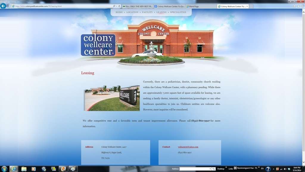 Colony Wellcare Center: Yu Quntao MD | 4427 Hwy 6 #J, Sugar Land, TX 77478, USA | Phone: (281) 565-8188