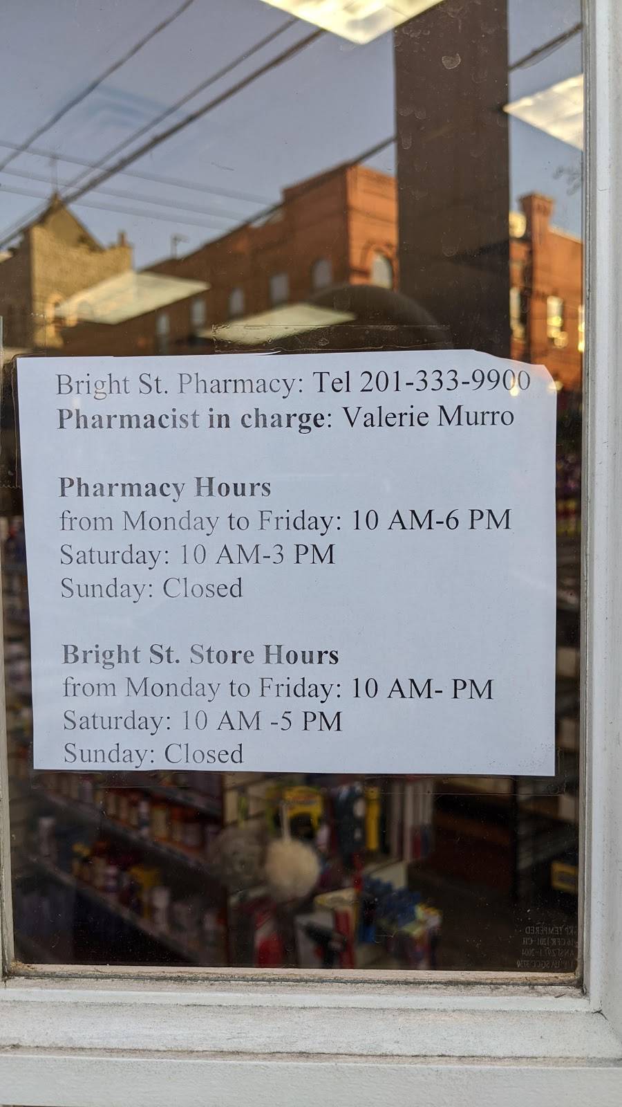 Bright street pharmacy | 75 Bright St, Jersey City, NJ 07302, USA | Phone: (201) 333-9900