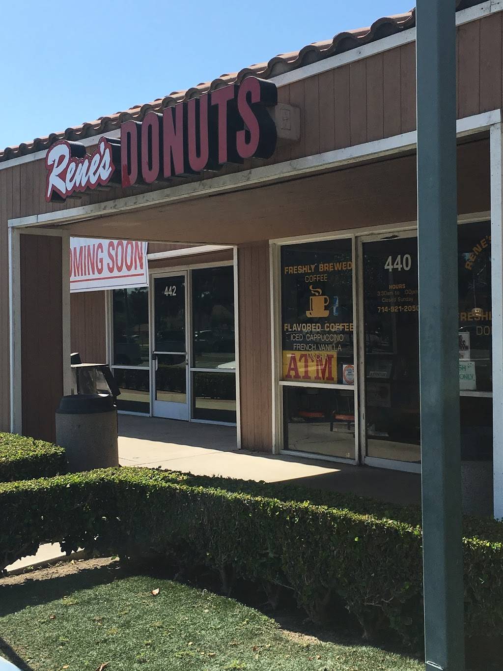 Renes Donut Shop | 440 South Lakeview Avenue, Anaheim, CA 92807, USA | Phone: (714) 921-2050