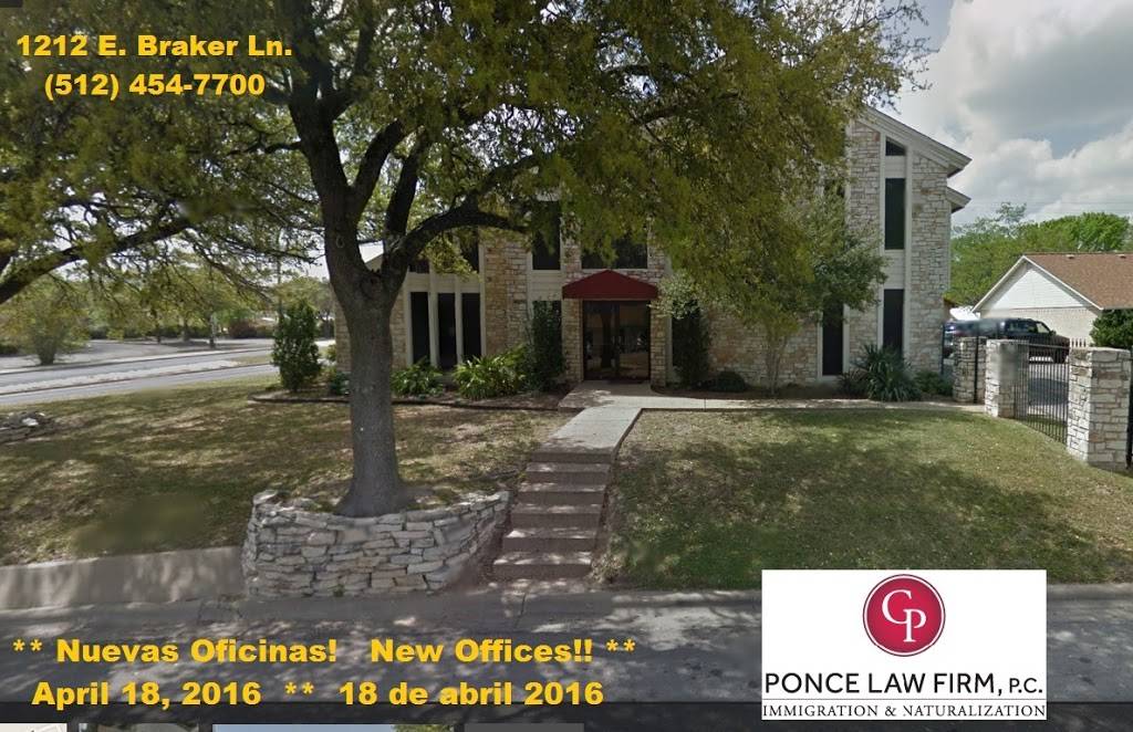 Ponce Law Firm, P.C. | 1212 E Braker Ln, Austin, TX 78753, USA | Phone: (512) 454-7700