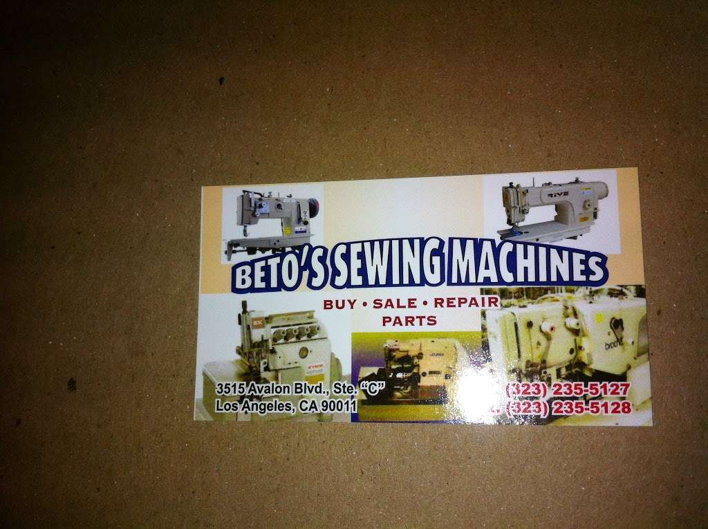 Betos Sewing Machines | 3515 S Avalon Blvd, Los Angeles, CA 90011, USA | Phone: (323) 235-5127
