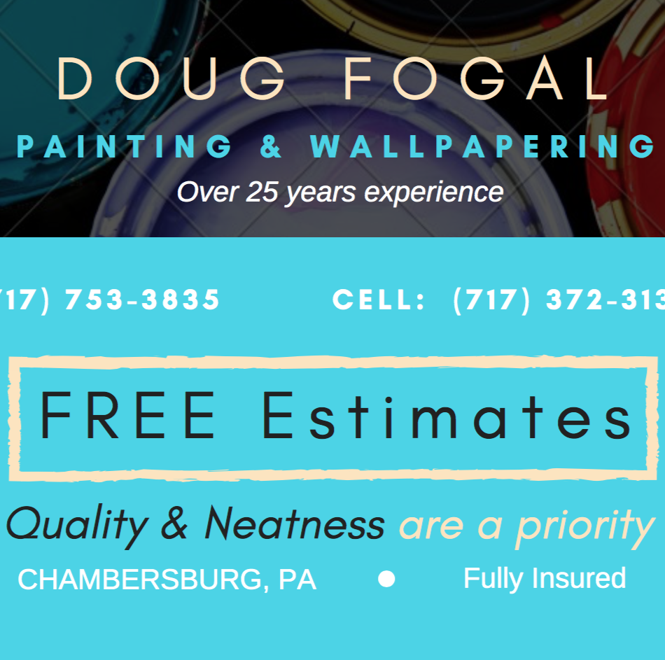 Doug Fogal Painting & Wallpapering | 3686 Jenny Ln, Chambersburg, PA 17202, USA | Phone: (717) 753-3835