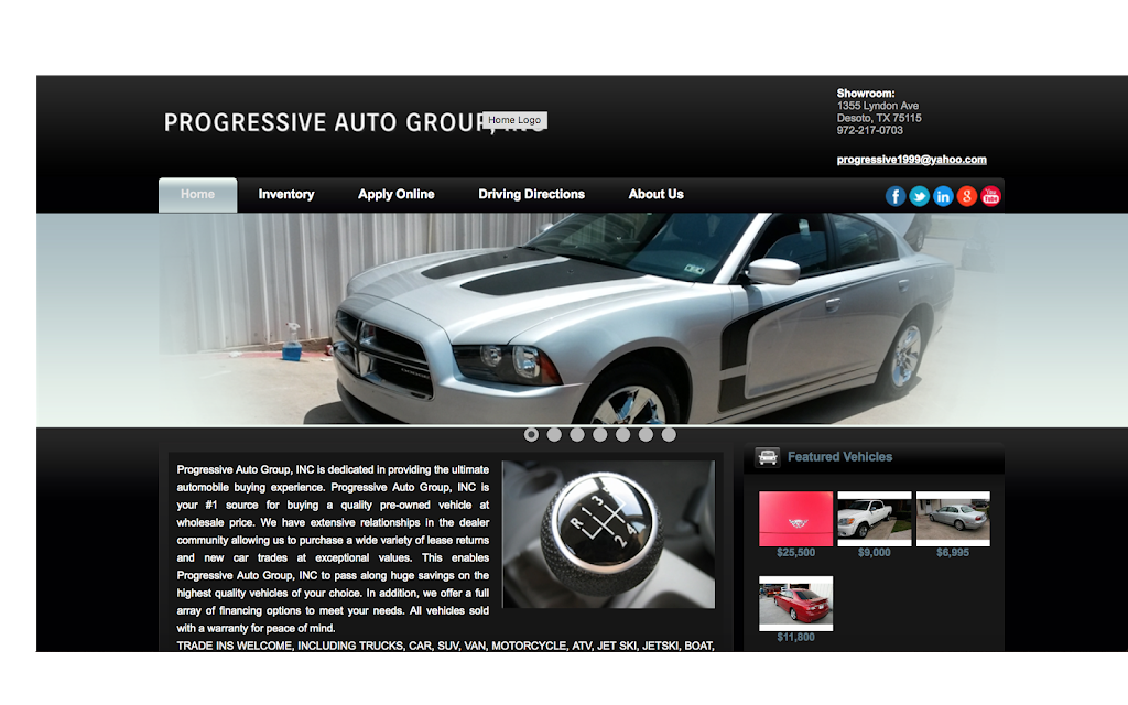 Progessive Auto Group Inc | 1355 Lyndon Ave, DeSoto, TX 75115, USA | Phone: (972) 217-0703