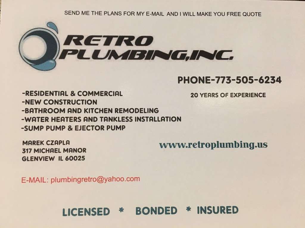Plumber Glenview | Retro Plumbing Services Glenview, IL | 317 Michael Manor, Glenview, IL 60025, USA | Phone: (773) 505-6234