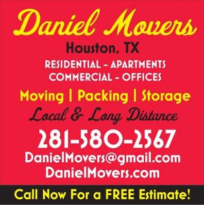 Daniel Movers | 17235 Bamwood Rd, Houston, TX 77090, USA | Phone: (281) 580-2567