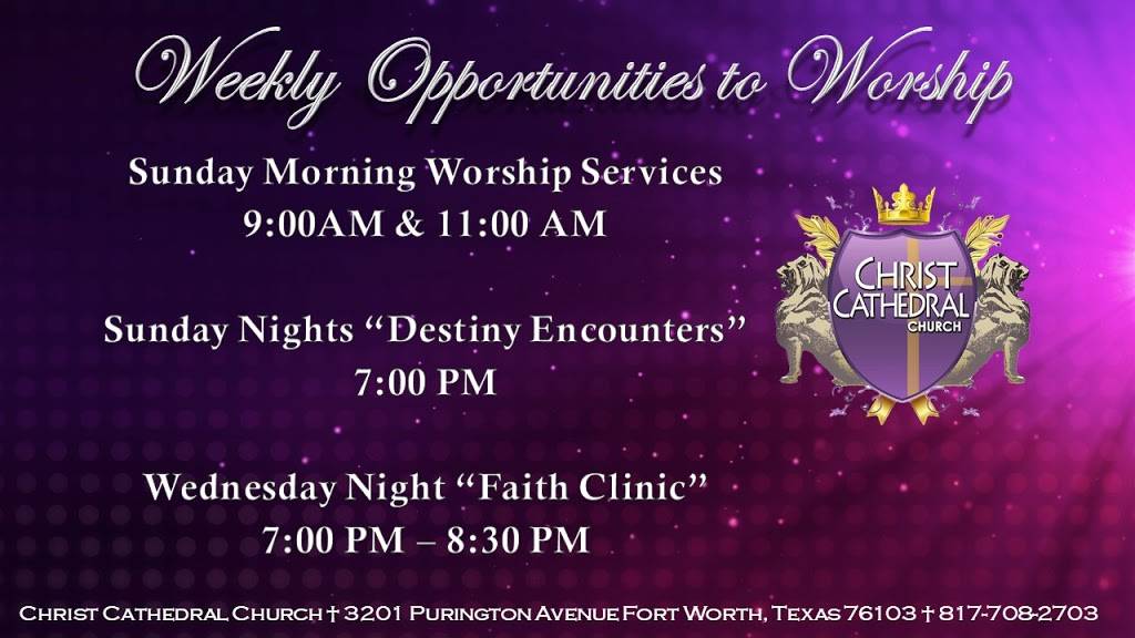 Christ Cathedral Church | 3201 Purington Ave, Fort Worth, TX 76103, USA | Phone: (817) 708-2703