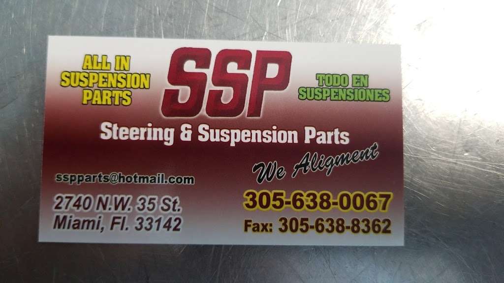 Steering & Suspension Parts Inc. SSP | 2740 NW 35th St, Miami, FL 33142, USA | Phone: (305) 638-0067