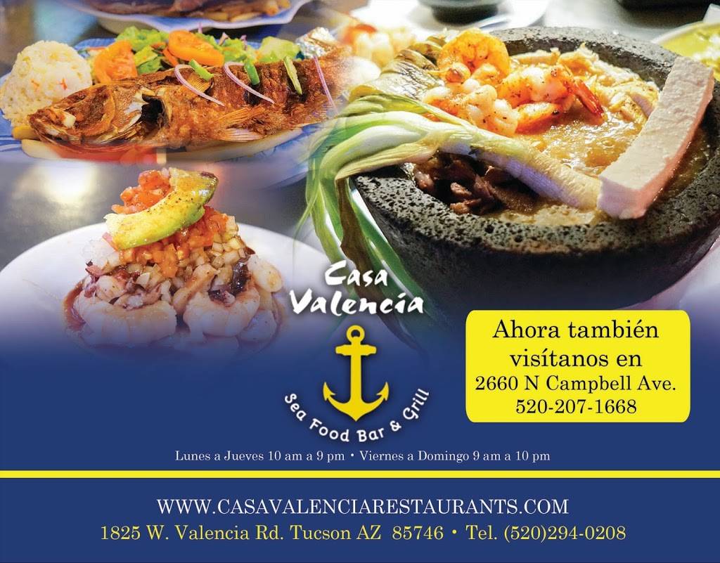 Casa Valencia Mexican Seafood, Bar & Grill -Tucson South Marisco | 1825 W Valencia Rd, Tucson, AZ 85746, USA | Phone: (520) 294-0208