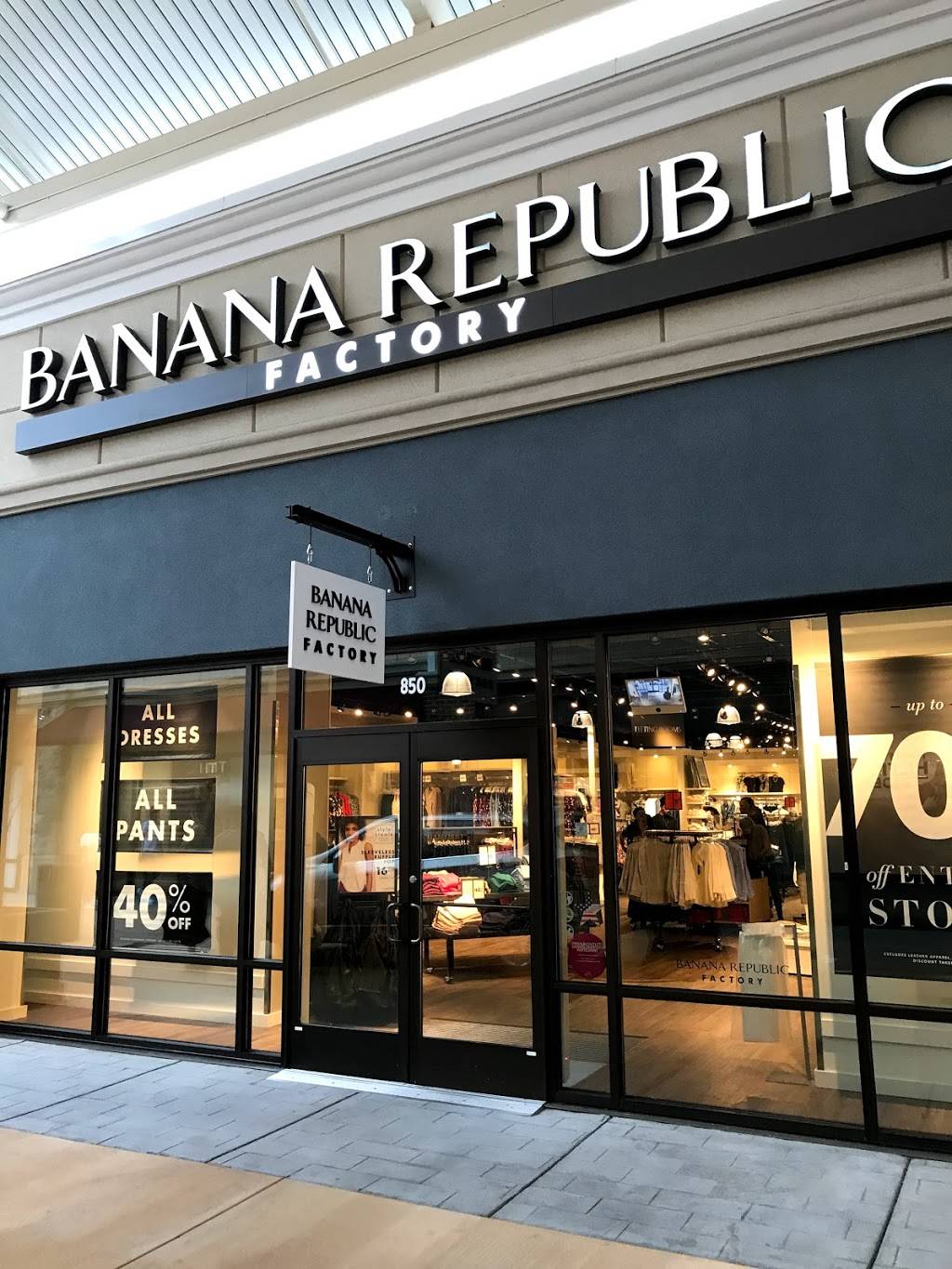 Banana Republic Factory Store | 1600 Premium Outlets Blvd SUITE 850, Norfolk, VA 23502 | Phone: (757) 614-2019