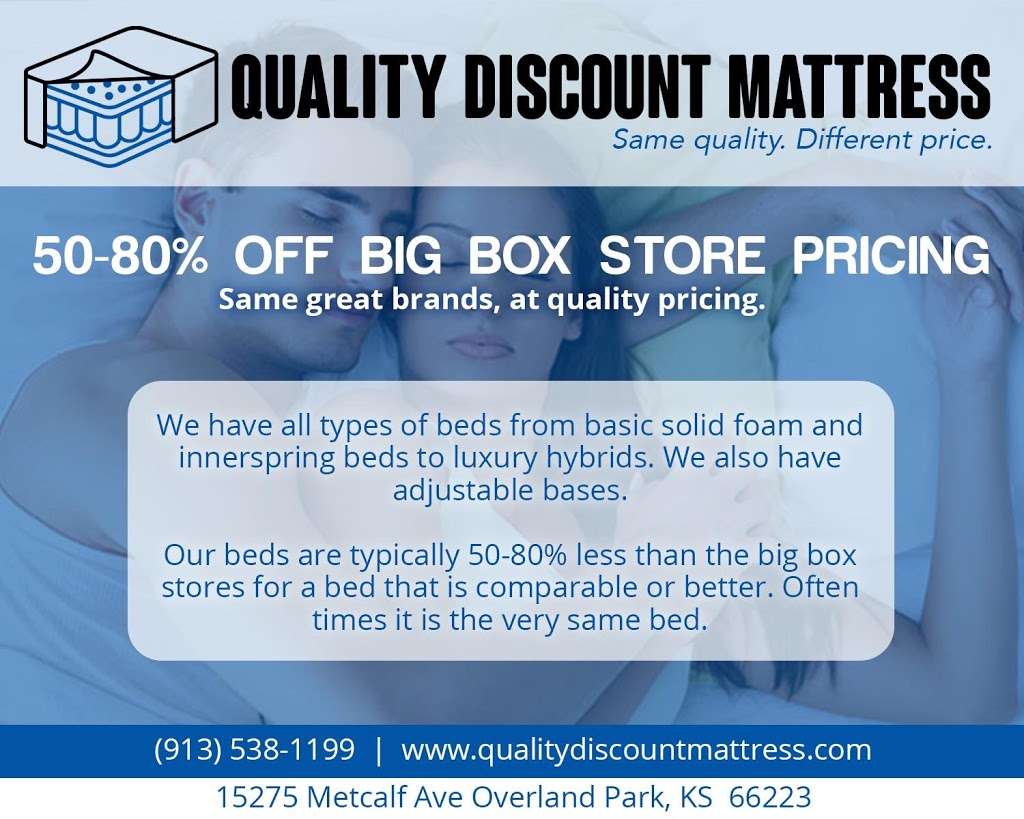 Quality Discount Mattress | 9630, 6812 W 201st Terrace, Bucyrus, KS 66013 | Phone: (913) 538-1199