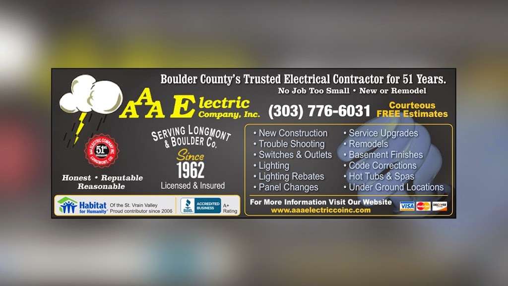 AAA Electric Co Inc | 24 S Main St, Longmont, CO 80501 | Phone: (303) 776-6031