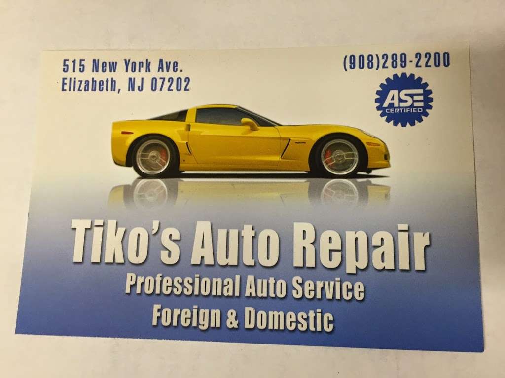 Tikos Auto Repair | 515 New York Ave, Elizabeth, NJ 07202, USA | Phone: (908) 289-2200