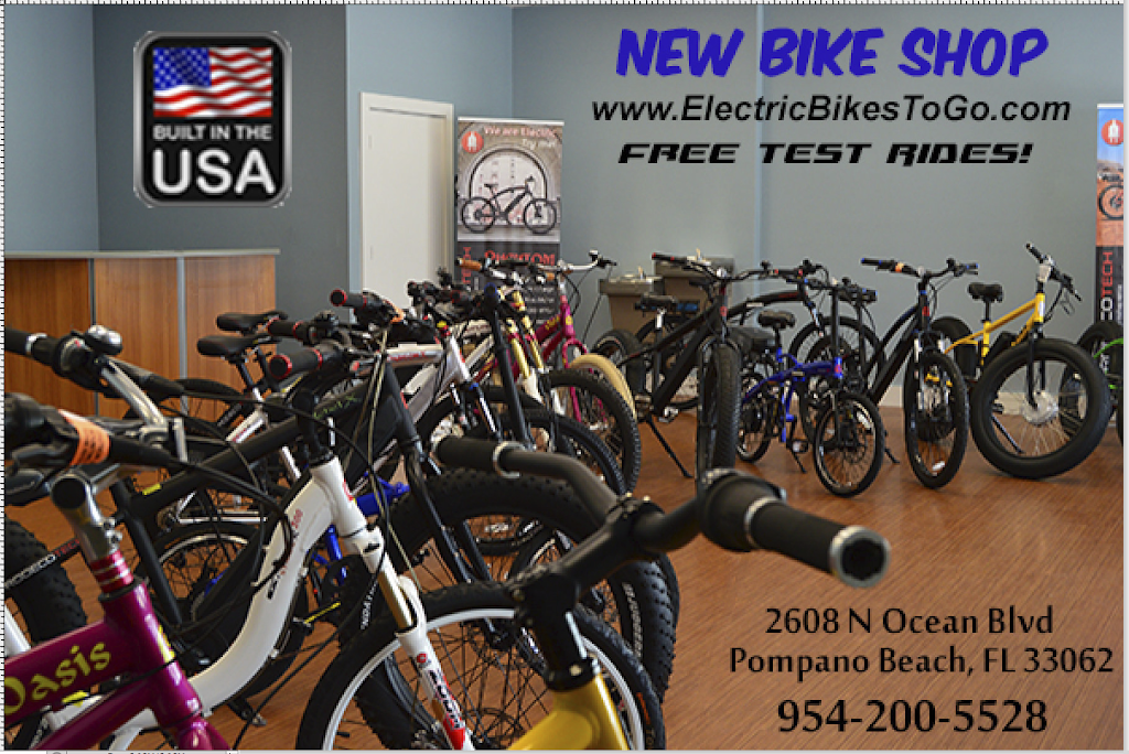 Electric Bikes To Go | 2608 N Ocean Blvd, Pompano Beach, FL 33062, USA | Phone: (954) 200-5528