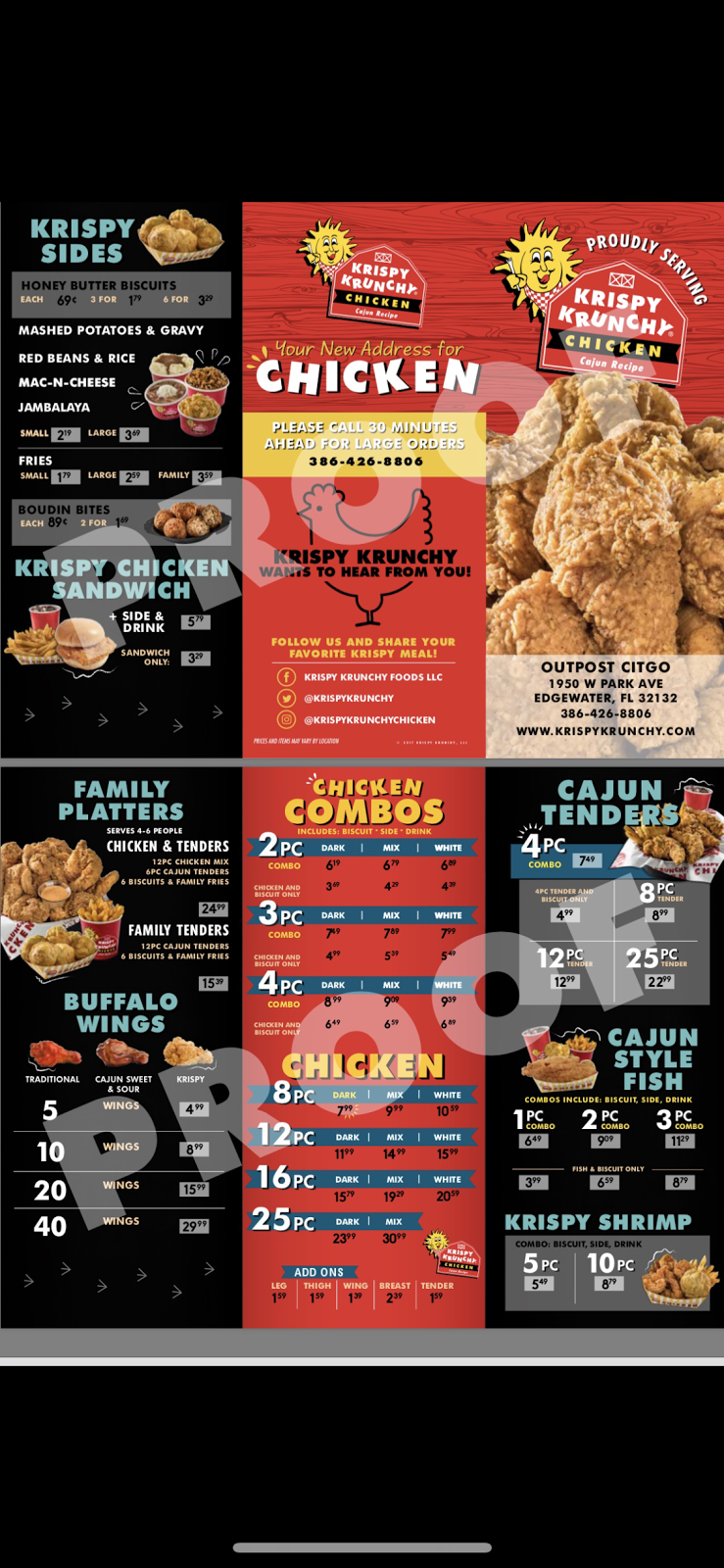 Krispy Krunchy Chicken @ Outpost Citgo | 1950 W Park Ave, Edgewater, FL 32132, USA | Phone: (386) 426-8806
