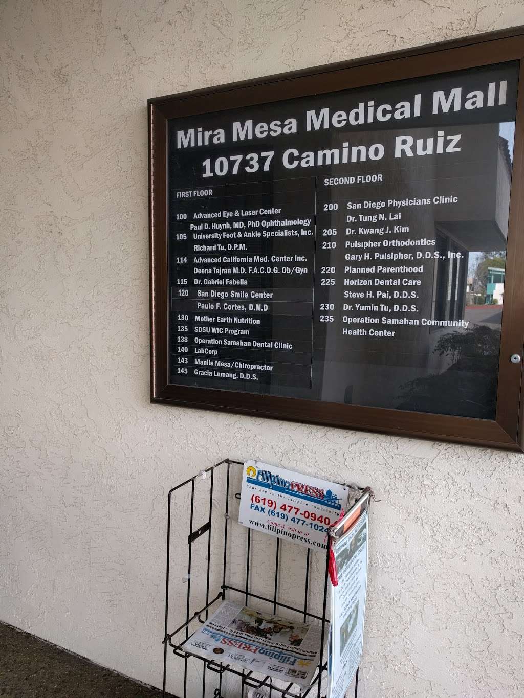 Mira Mesa Medical Mall | 10737 Camino Ruiz, San Diego, CA 92126, USA | Phone: (858) 271-4682