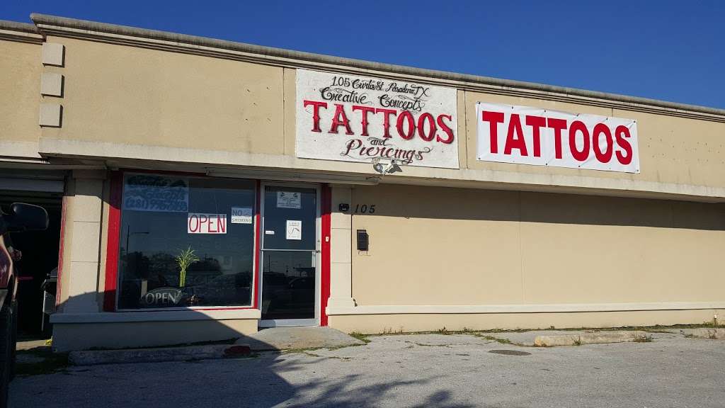 Creative Concepts Tattoos and Piercings | 105 Curtis Ave, Pasadena, TX 77502, United States | Phone: (281) 995-3165