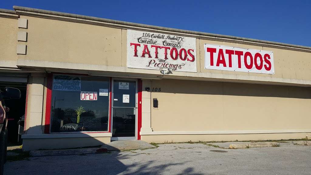 Creative Concepts Tattoos and Piercings | 105 Curtis Ave, Pasadena, TX 77502, United States | Phone: (281) 995-3165