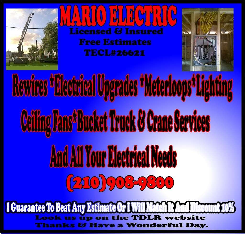 Mario Electric | 2200 Bandera Rd Suite 102, San Antonio, TX 78228, USA | Phone: (210) 400-7080