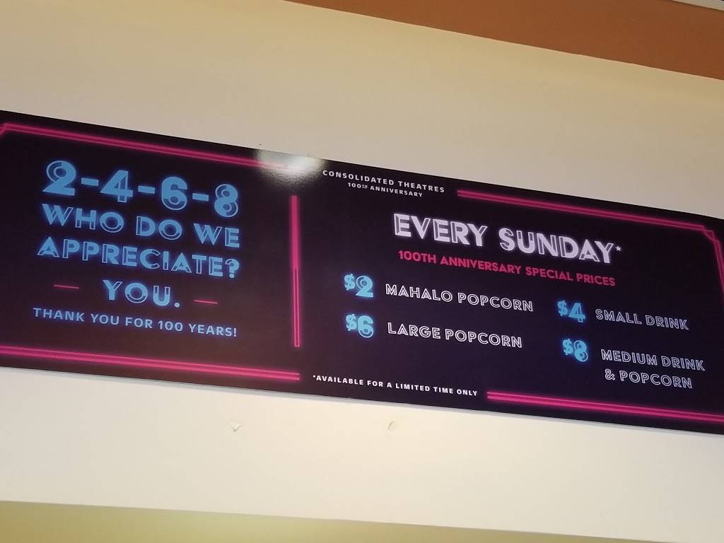 Consolidated Theatres Koʻolau | Temple Valley Shopping Center, 47-260 Hui Iwa St, Kaneohe, HI 96744 | Phone: (808) 239-0900