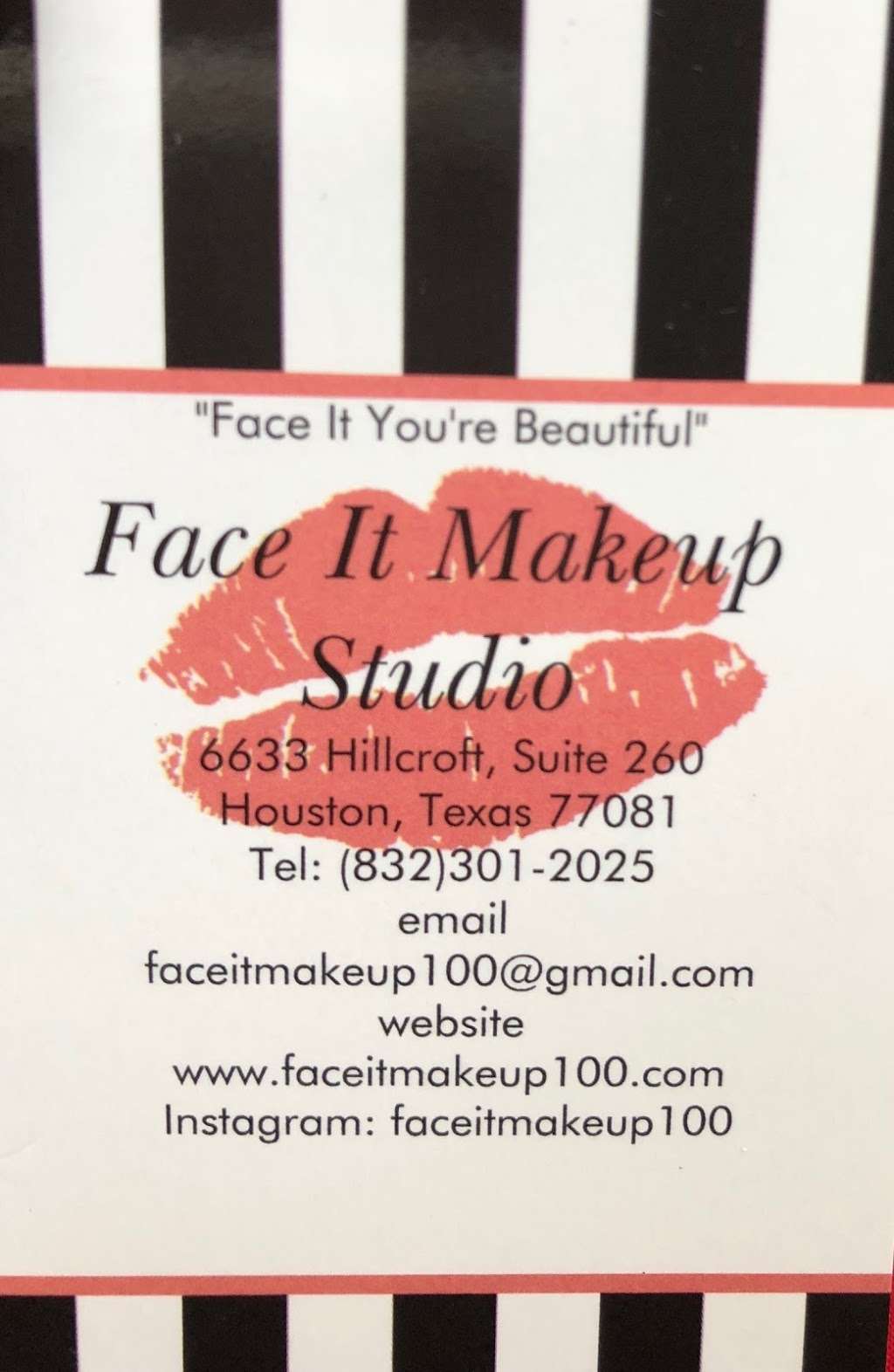 Face It Makeup Studio | 6633 Hillcroft St #260, Houston, TX 77081, USA | Phone: (832) 301-2025