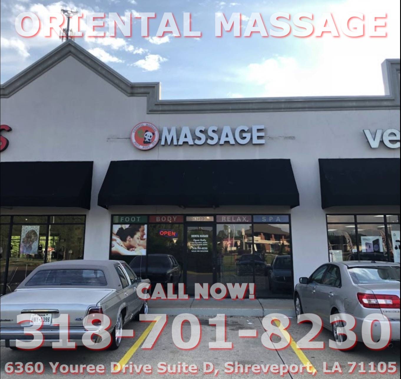 Oriental Massage | 6360 Youree Dr suite D, Shreveport, LA 71105, USA | Phone: (318) 701-8230