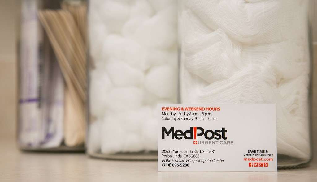 MedPost Urgent Care of Yorba Linda | 20635 Yorba Linda Blvd, Yorba Linda, CA 92886, USA | Phone: (714) 696-5280