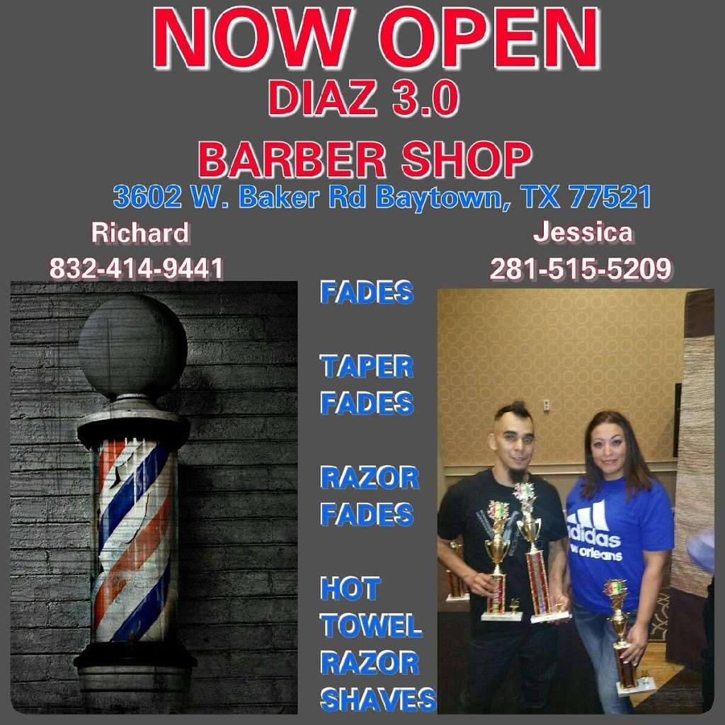 Diaz Barber Shop | 3602 W Baker Rd, Baytown, TX 77521, USA | Phone: (832) 414-9441