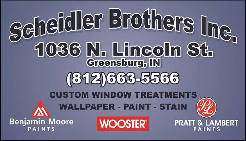 Scheidler Brothers Decorating Inc. | 1036 N Lincoln St, Greensburg, IN 47240 | Phone: (812) 663-5566