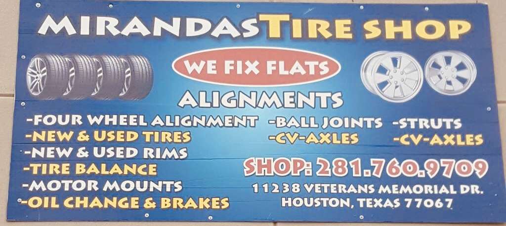 Mirandas Tire Shop | 11238 Veterans Memorial Dr, Houston, TX 77067, USA | Phone: (281) 760-9709