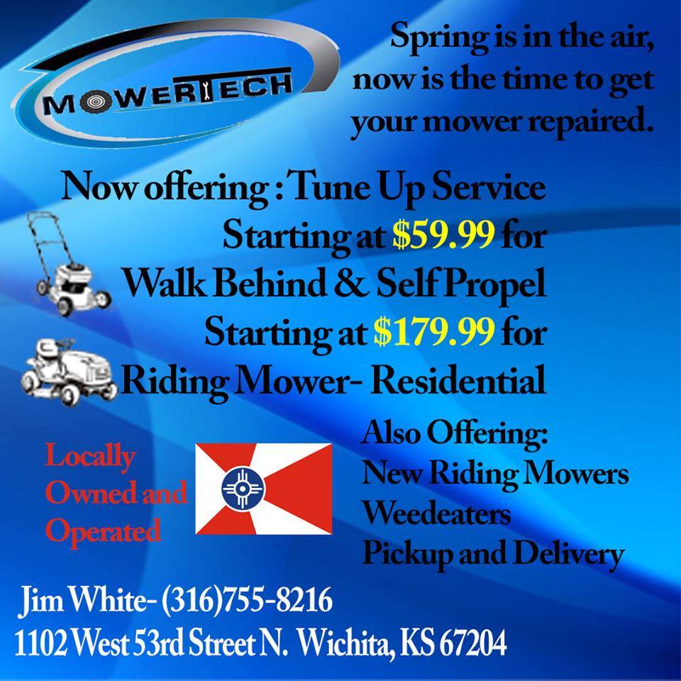 MowerTech LLC Small Engine Repair | 1102 West 53rd St N, Wichita, KS 67204, USA | Phone: (316) 755-8216