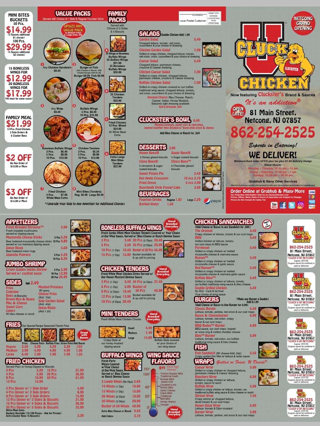 Cluck U Chicken | 81 Main St, Netcong, NJ 07857, USA | Phone: (862) 254-2525