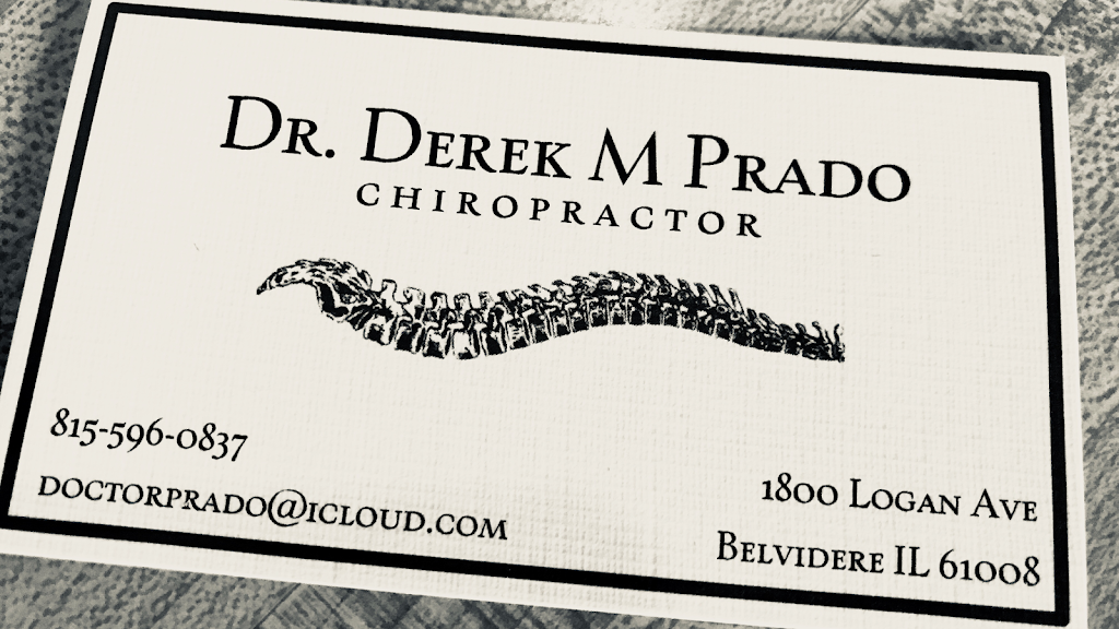 Dr. Derek M Prado, DC | 1800 Logan Ave, Belvidere, IL 61008, USA | Phone: (815) 596-0837