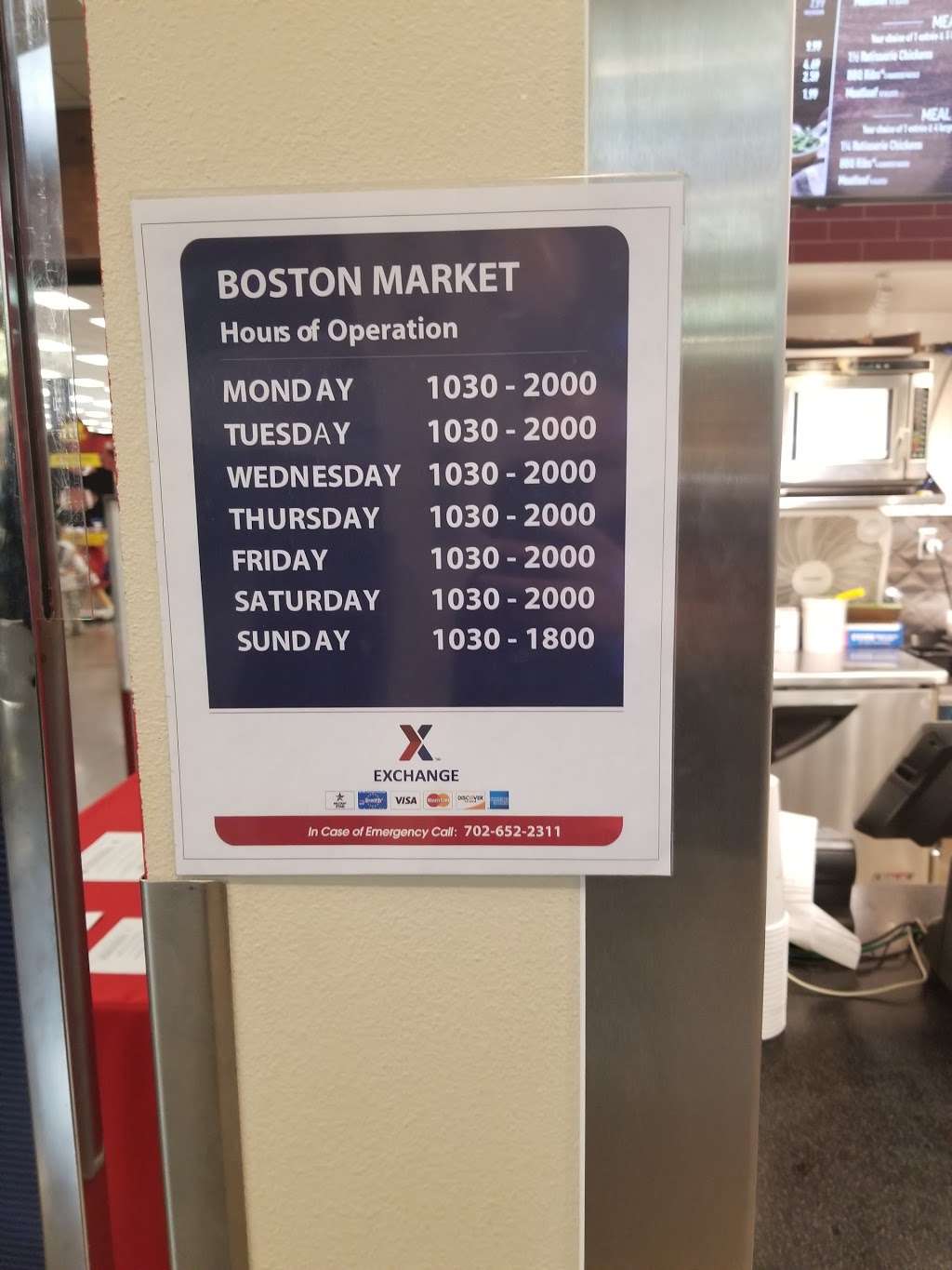 Boston Market | Nellis AFB, NV 89191 | Phone: (702) 643-3526