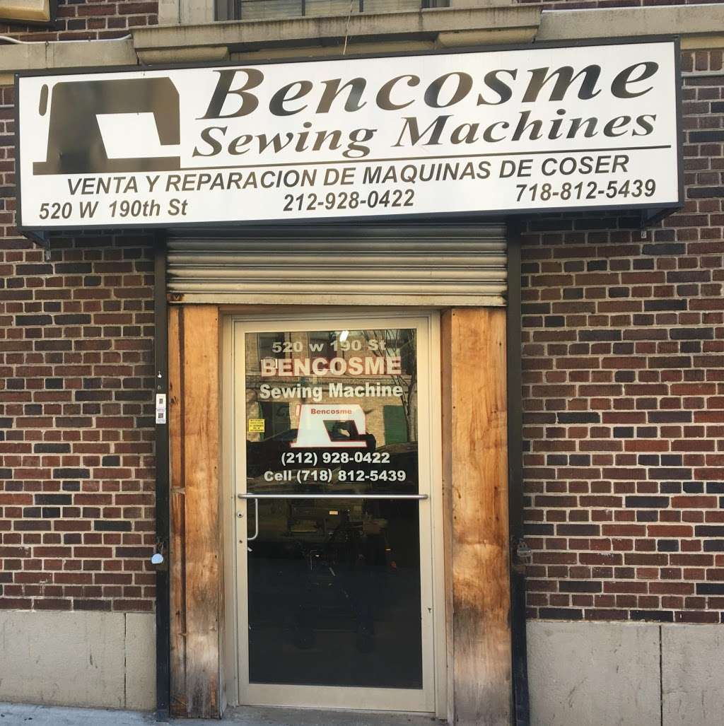 Bencosme Sewing Machines | 520 W 190th St, New York, NY 10040, USA | Phone: (212) 928-0422