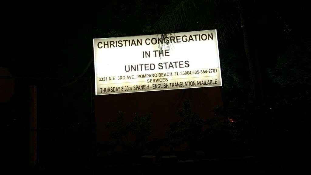 Christian Congregation In The United State - Pompano Beach | 3321 NE 3rd Ave, Pompano Beach, FL 33064, USA