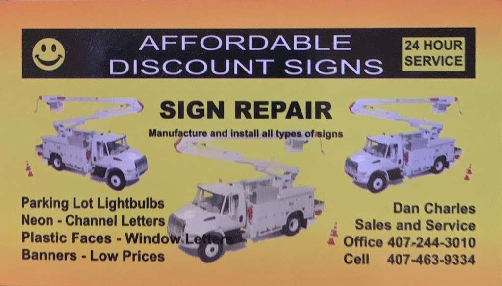 Affordable Discount Signs Inc. | 200 Woodmere Blvd, Sanford, FL 32773, USA | Phone: (407) 463-9334