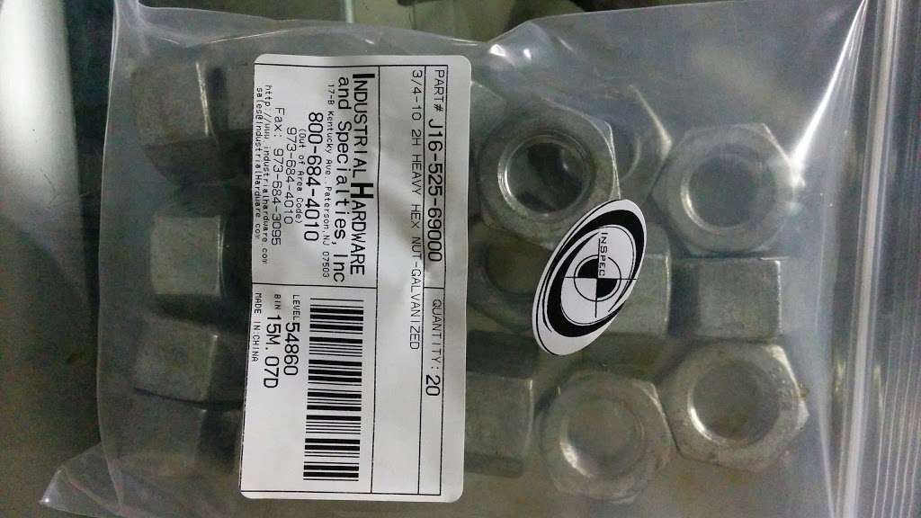 Industrial Hardware & Specialties, Inc. since 1982 | 17-B Kentucky Ave, Paterson, NJ 07503, USA | Phone: (973) 684-4010